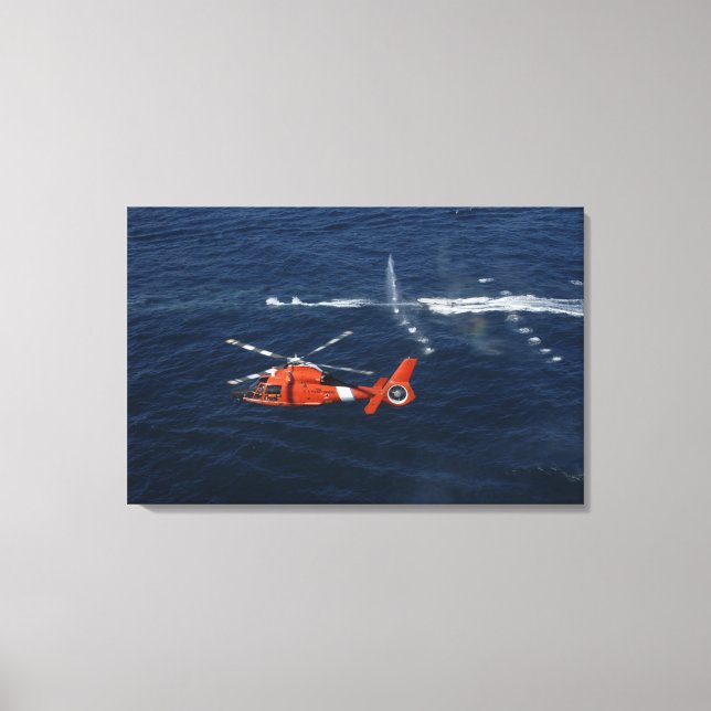 A helicopter crew trains canvas print (Front)