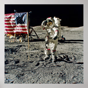 A Hero's Salute From Apollo 17 Poster