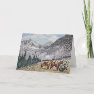 A High Country Ride Original Art All Occasion Card
