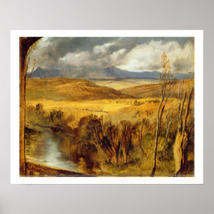 A Highland Landscape, c.1825-35 (oil on board) Poster