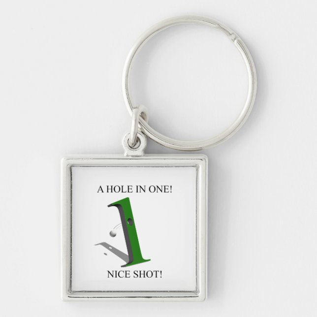 A Hole In One Golf Ball Key Ring (Front)
