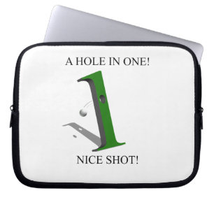 A Hole In One Golf Ball Laptop Sleeve