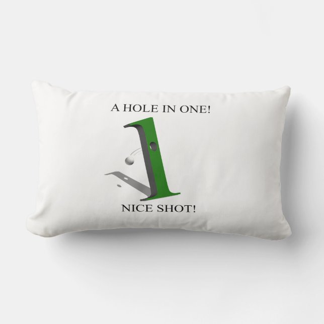 A Hole In One Golf Ball Lumbar Cushion (Front)