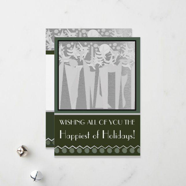 A HOLIDAY WITH ART DECO CARD (Front/Back In Situ)