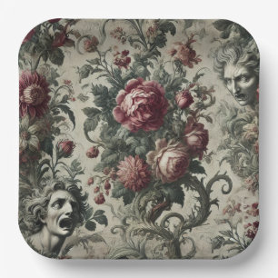 🌹 A Hollow Inheritance – Gothic Victorian Paper Plate
