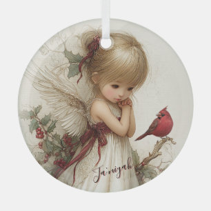 A Holly-Touched Moment of Magic Glass Tree Decoration