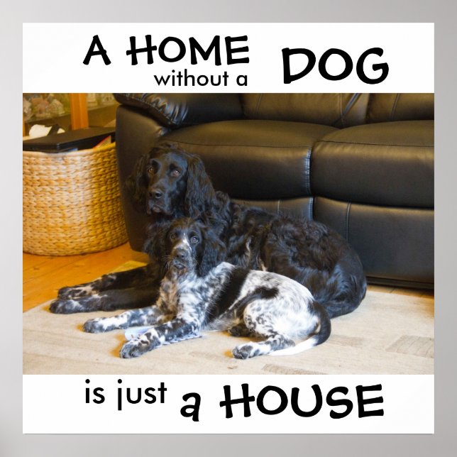 A home without a dog is just a house - wall art (Front)