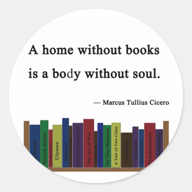 A Home Without Books Sticker (Front)