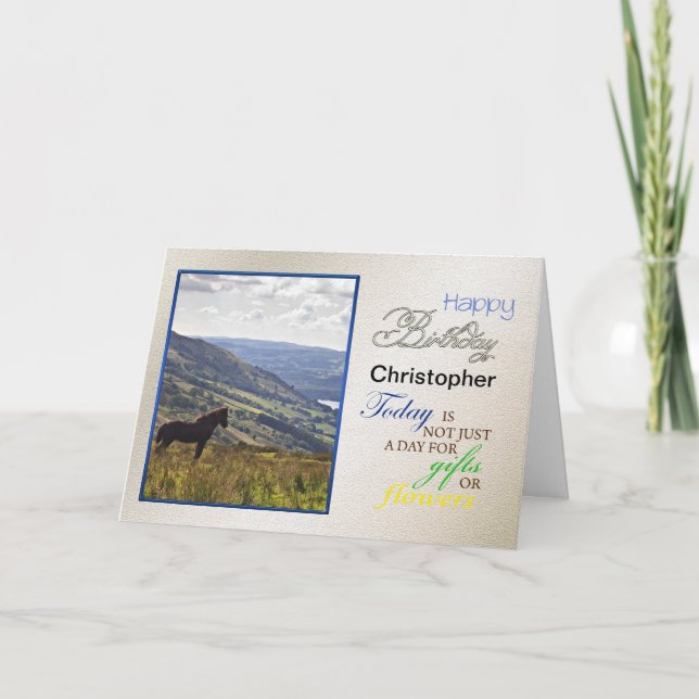 A horse birthday card, just add the name!. card (Front)