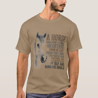 A Horse Can Hear A Human Heartbeat retro T-Shirt
