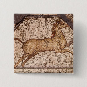 A Horse, detail from Orpheus Charming the Animals 15 Cm Square Badge