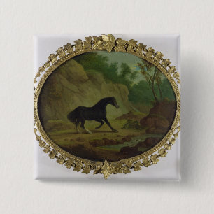 A Horse Frightened by a Snake, 1792 (oil on canvas 15 Cm Square Badge