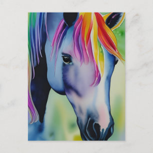 A Horse in Fun Colours Postcard