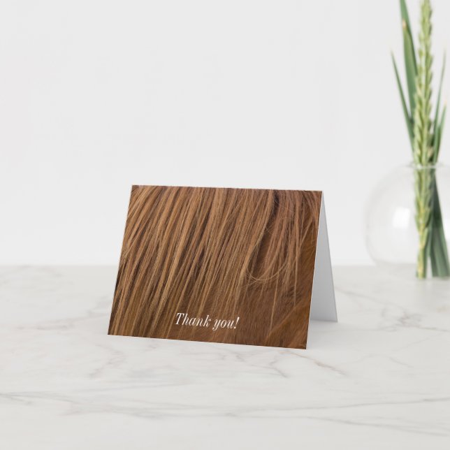 A Horse Mane Thank You Card (Front)