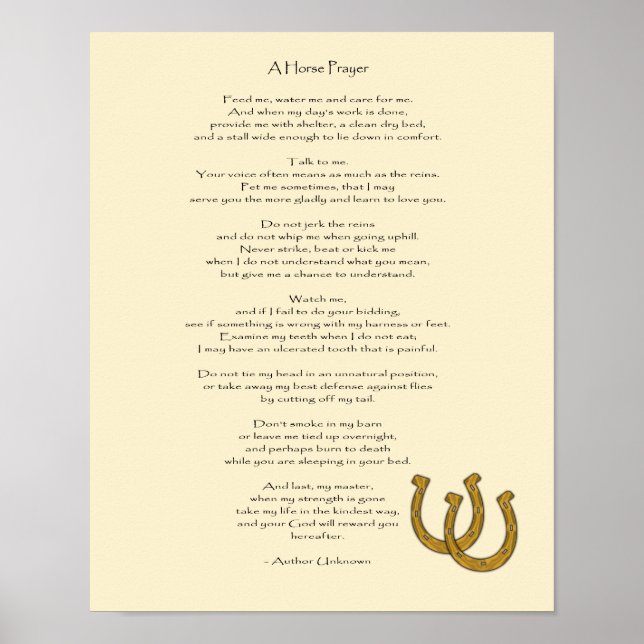 A Horse Prayer - Print (Front)