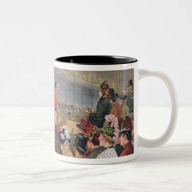 A Horse Race, 1886 Two-Tone Coffee Mug (Right)