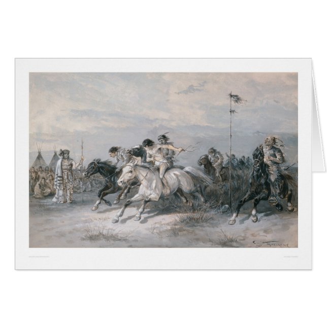 A Horse Race in a Sioux Indian Camp (0603A) (Front Horizontal)