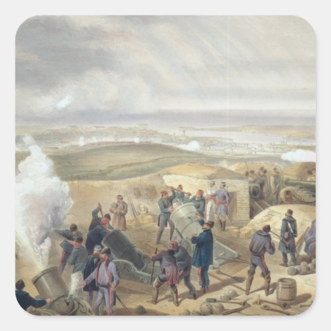 A Hot Day in the Batteries, plate from 'The Seat o Square Sticker (Front)