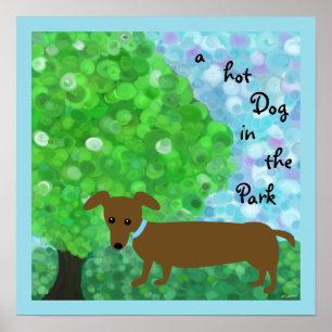 a Hot Dog in the Park Poster