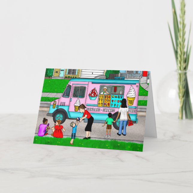 A Hot Summer Day | A Whimsical Illustration Card (Front)