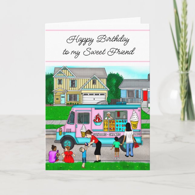 A Hot Summer Day | A Whimsical Illustration Card (Front)