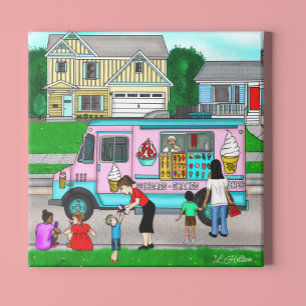 A Hot Summer Day A Whimsical Illustration Photo Print