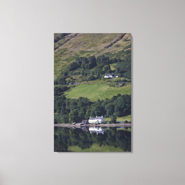 A House Along The Water Canvas Print (Front)