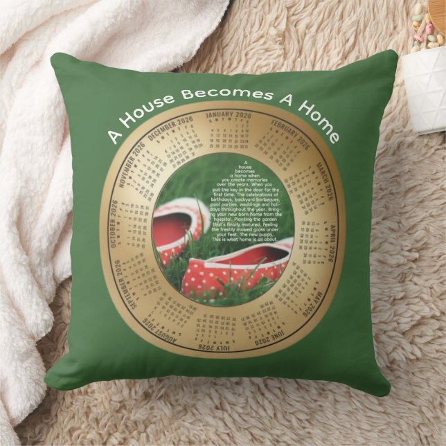 A House Becomes A Home Throw Pillow (Blanket)
