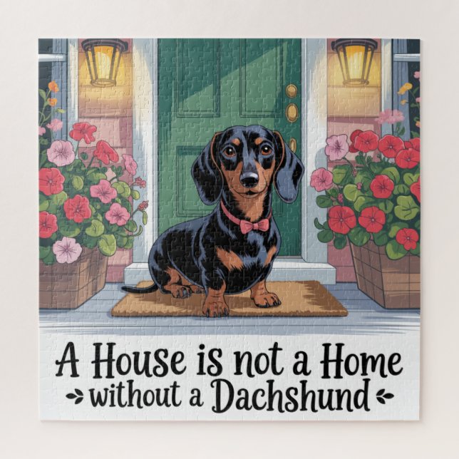 A House Is Not A Home Without A Dachshund Jigsaw Puzzle (Vertical)