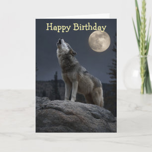 A Howling Wolf Card