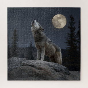 A Howling Wolf Jigsaw Puzzle