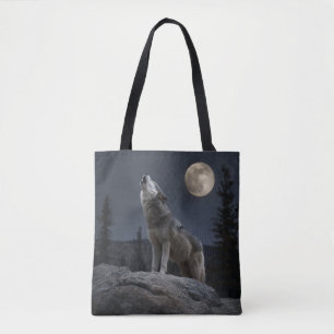 A Howling Wolf Tote Bag