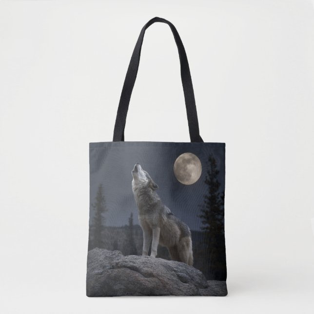 A Howling Wolf Tote Bag (Front)