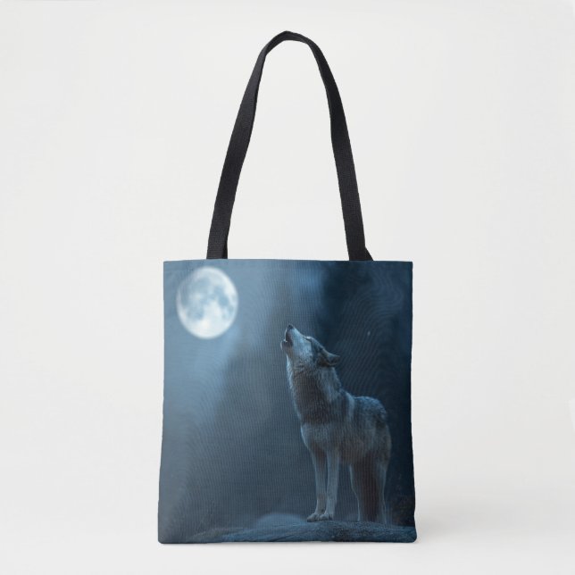 A Howling Wolf Tote Bag (Front)