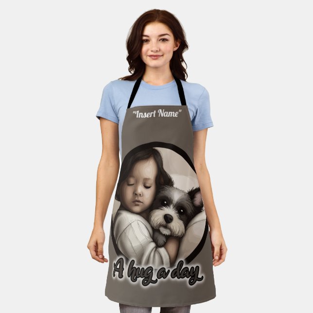 A Hug a Day Apron (Worn)