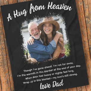 A Hug From Heaven Photo Memorial Keepsake Fleece Blanket