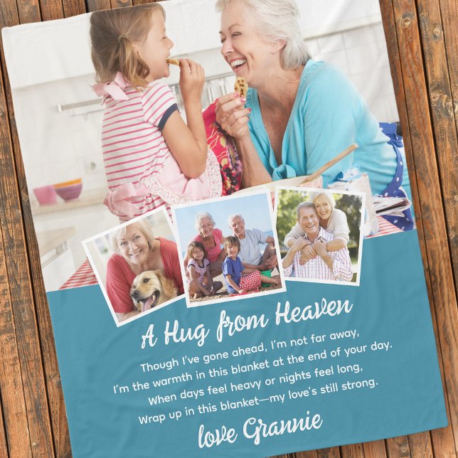 A Hug From Heaven Photo Memorial Keepsake  Fleece Blanket (Creator Uploaded)