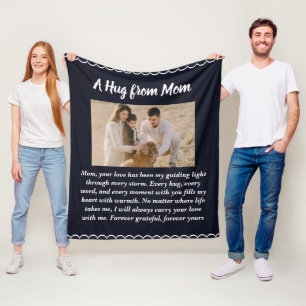 A Hug from Mum Personalised Mother's Day  Fleece Blanket