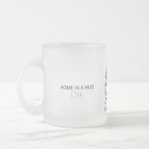 A Hug Is A Home - Frosted Glass Mug - Reena Doss