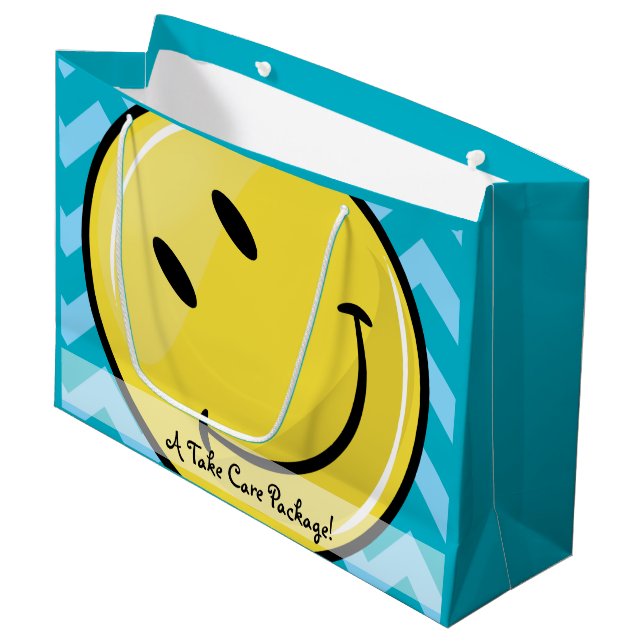 A Huge Smile Take Care Custom Gift Bag (Front Angled)