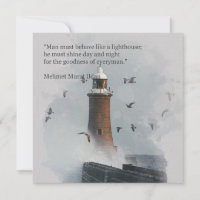 A huge wave hitting a lighthouse