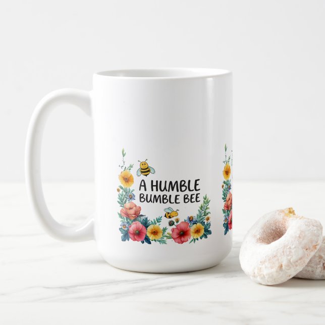A Humble Bumble Bee  Coffee Mug (With Donut)