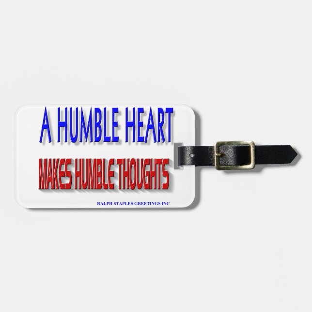 A HUMBLE HEART LUGGAGE TAG (Front Horizontal)