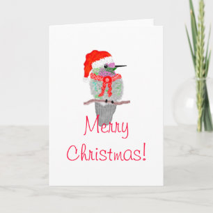 A Hummingbird Christmas Holiday Card