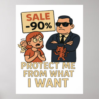 A humourous cartoon-style graphic  poster