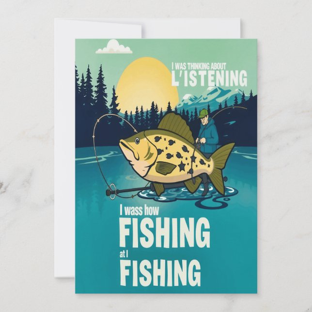  A Humourous Fishing Adventure Invitation (Front)