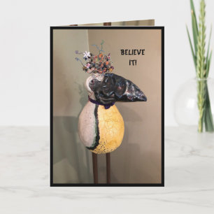 A humourous walking miracle card