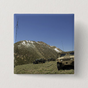 A Humvee is parked at the re-transmitting site 15 Cm Square Badge