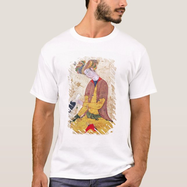A Hunter Stroking his Falcon T-Shirt (Front)