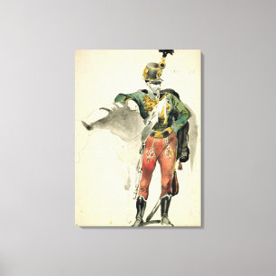 A Hussar of the 9th Regiment Canvas Print